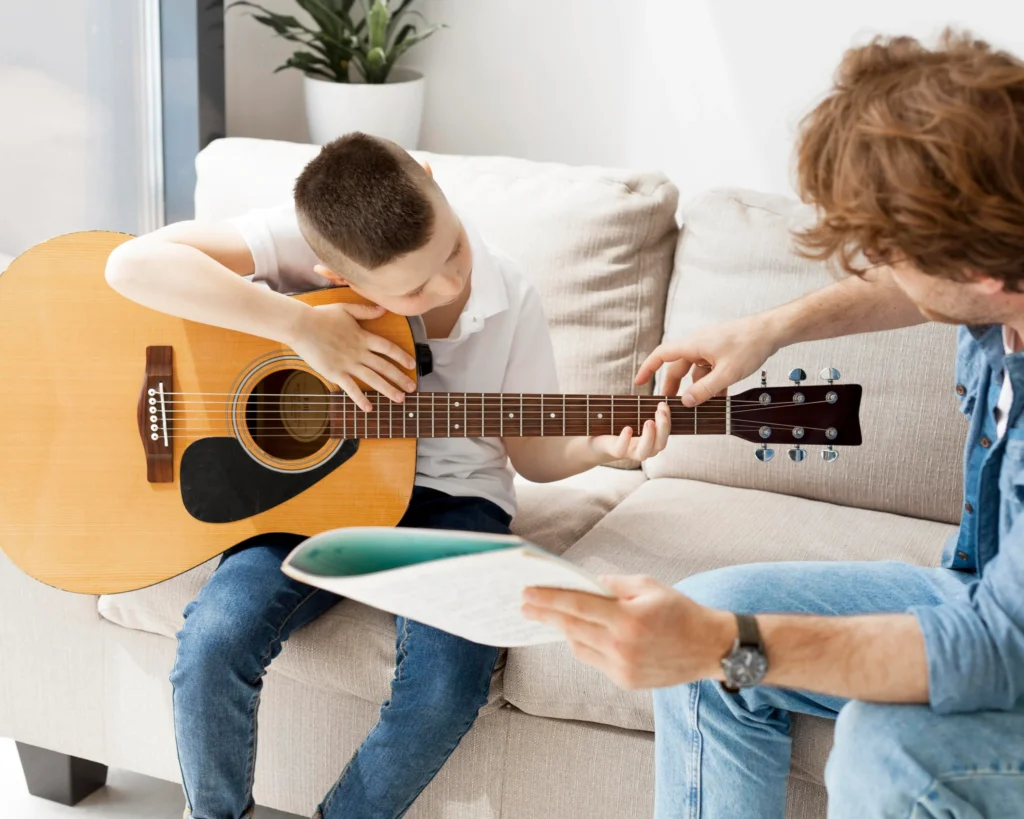 In-person guitar lessons for kids, teenagers and adults